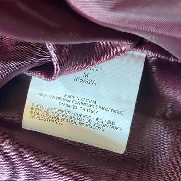 Old Navy Women's Dark Purple Pea Coat - Picture 3 of 7